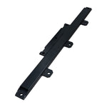 A close-up view of a column support kit, consisting of a sturdy, matte-black horizontal beam with pre-drilled holes for mounting. - EAE Column Support Kit