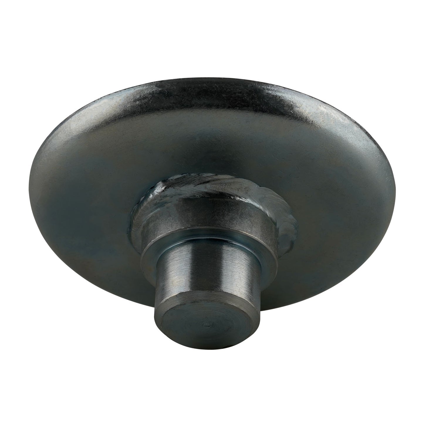 The underside of a durable drop-in rubber pad, showcasing its sturdy metal base and attachment point.