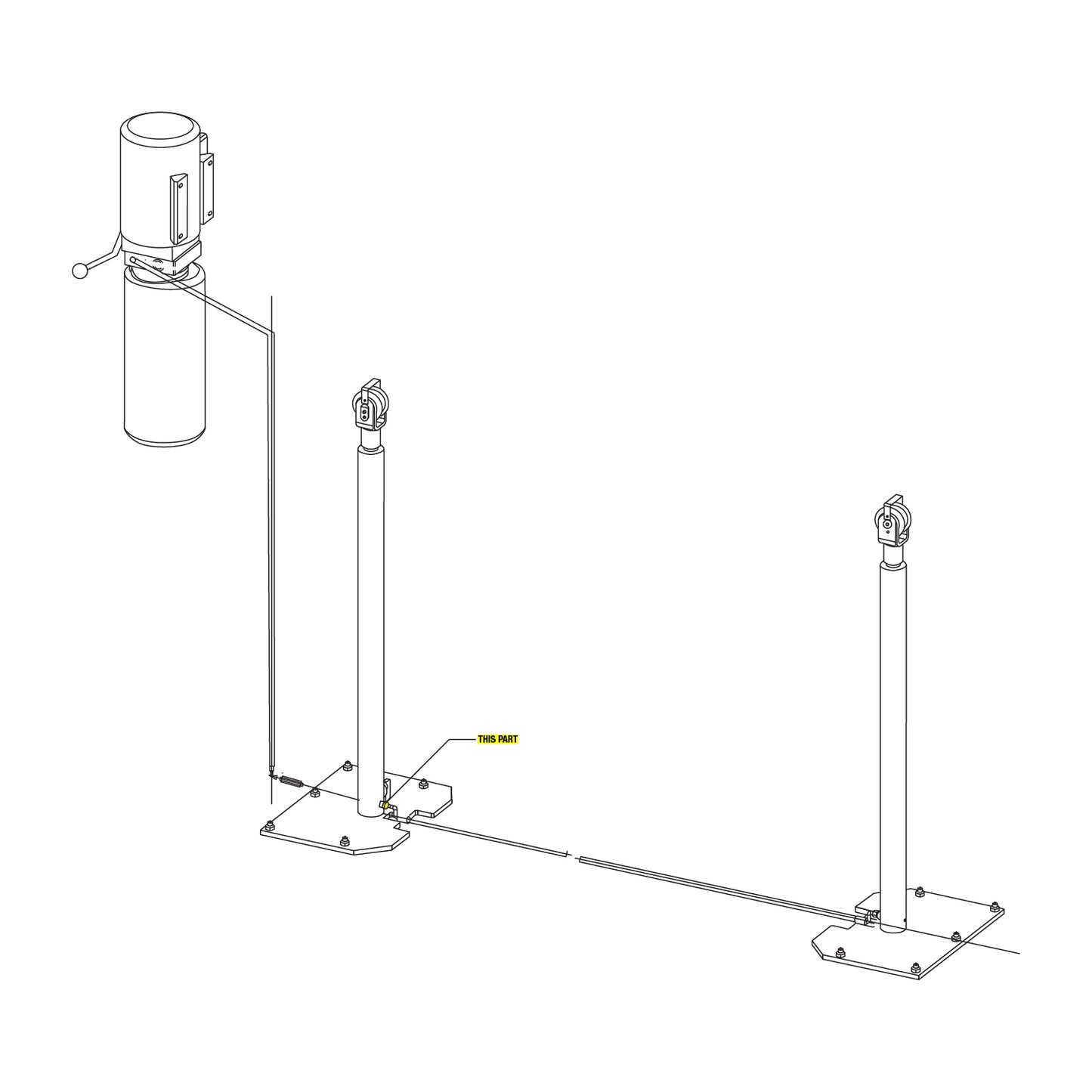 EAE Hydraulic Fitting Straight part location
