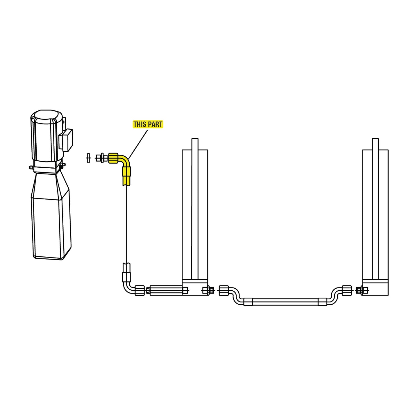 EAE Hydraulic Hose part location