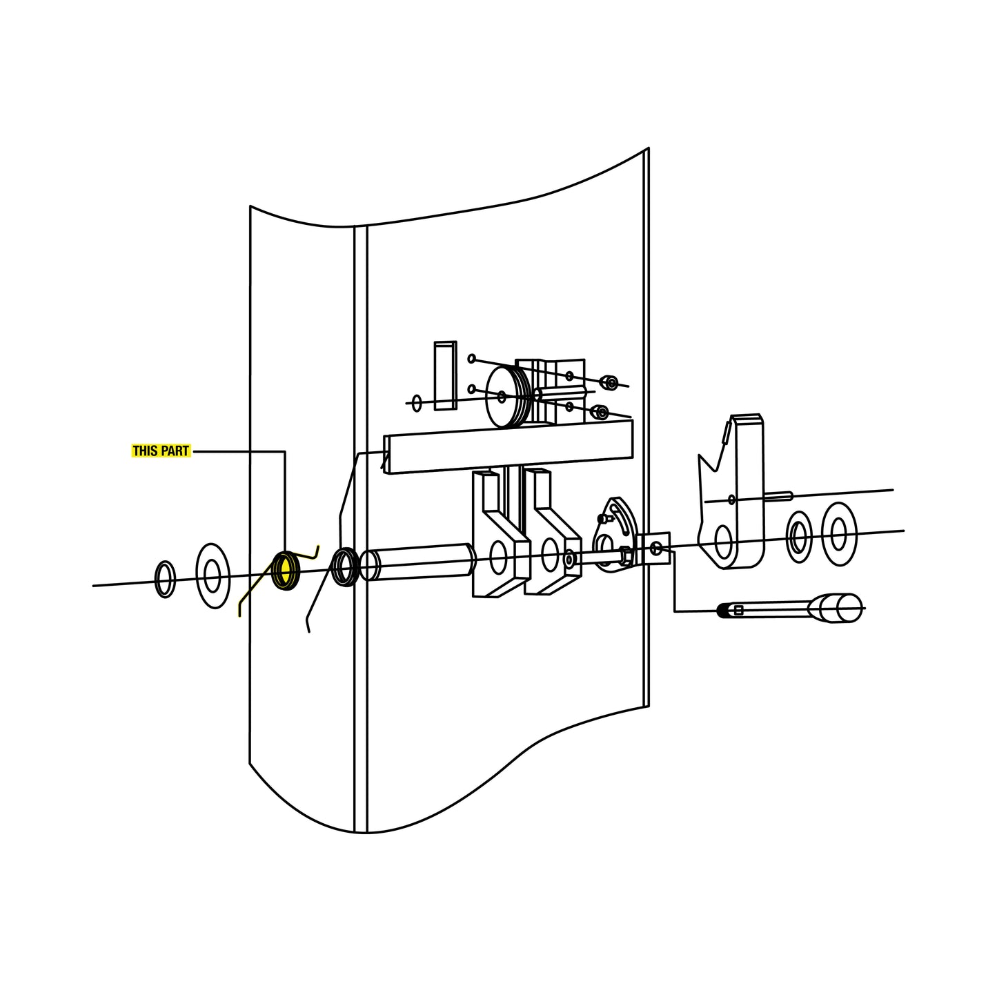 EAE Small Lock Release Spring part location