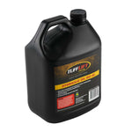 Side-angle view of a 4-liter blue container of TuffLift Hydraulic Oil ISO 46, labeled as a premium-grade, zinc-fortified hydraulic fluid suitable for applications requiring ISO 46. The packaging features the TuffLift logo and an image of a hydraulic fitting.