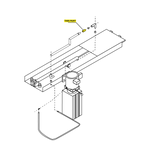 A 2D Drawing of PP8H-093 Straight Anti Burst Fitting, showing where it is placed or located at the TL3.6PH-H (PP8H) 4 post hoist