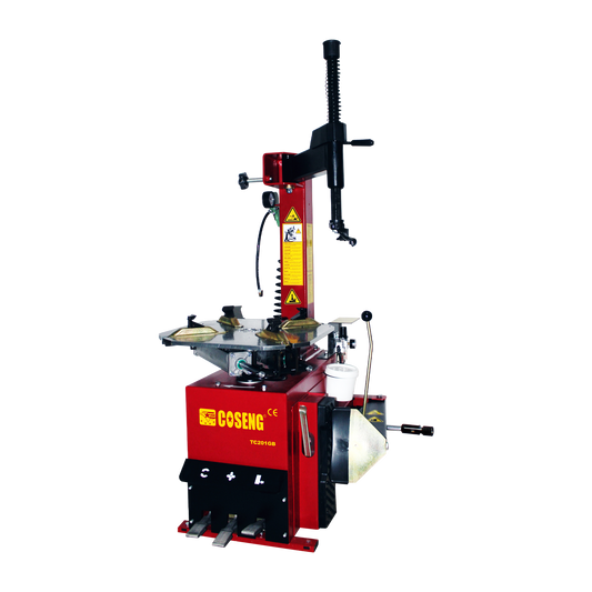 Coseng C201GB tyre changer with a red base and swing arm