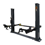 2 post car hoist featuring a durable dark grey framed, and equipped with specialty arms for vehicle maintenance and repair tasks - 2 Post Car Hoist Baseplate - 4 Ton - Turflift | TLG4.0BP