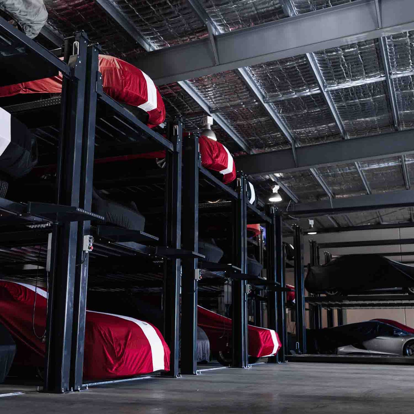 4 Post Parking Hoist | Triple Stacker