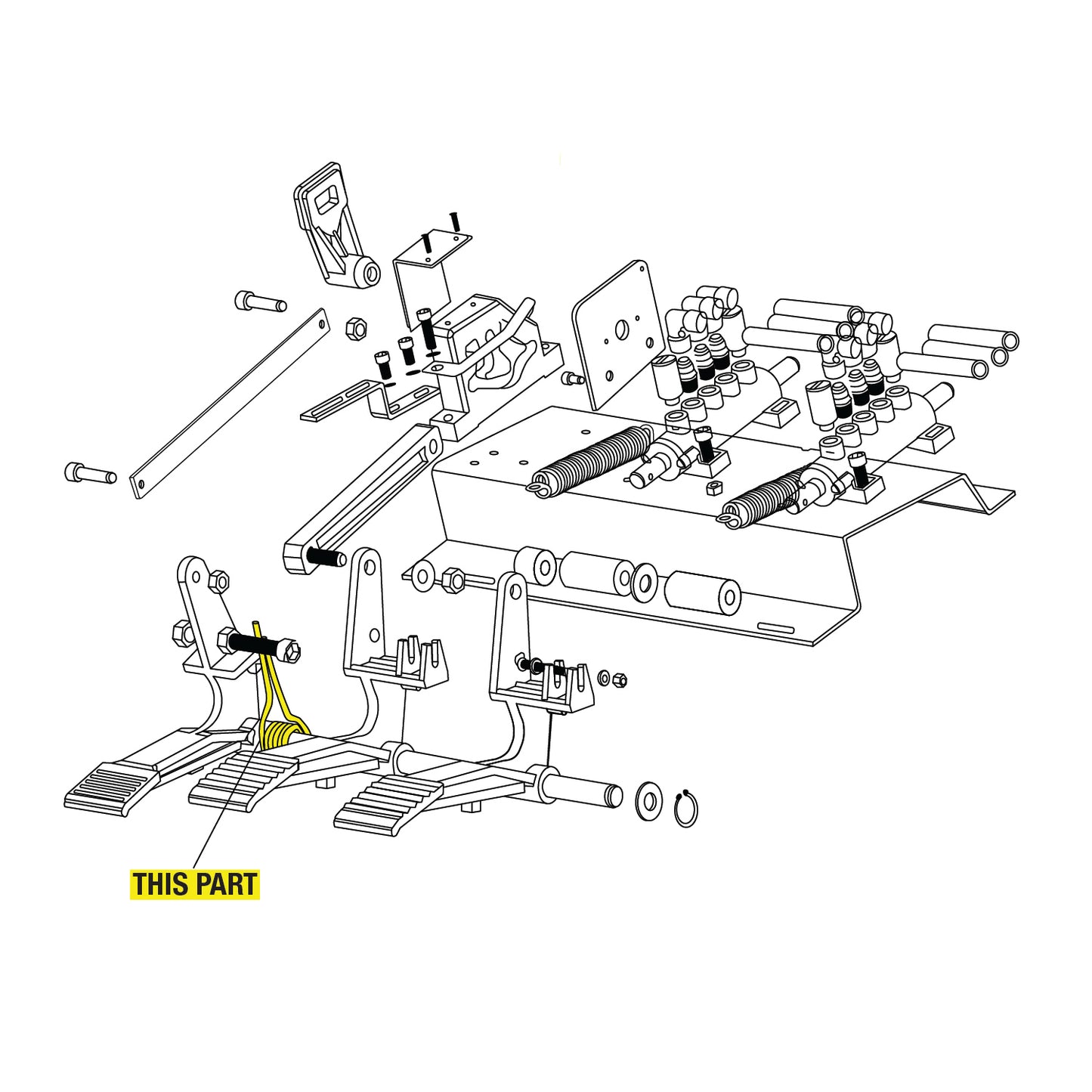 Tyre Changer Pedal Spring part location