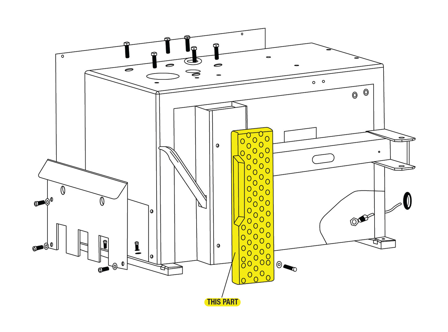 Tyre Changer Tyre Pressing Rubber Plate part location