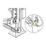 2d Drawing of the Straight Fitting showing where it is placed or located at the TLD4.0BP 2 Post Car Hoist
