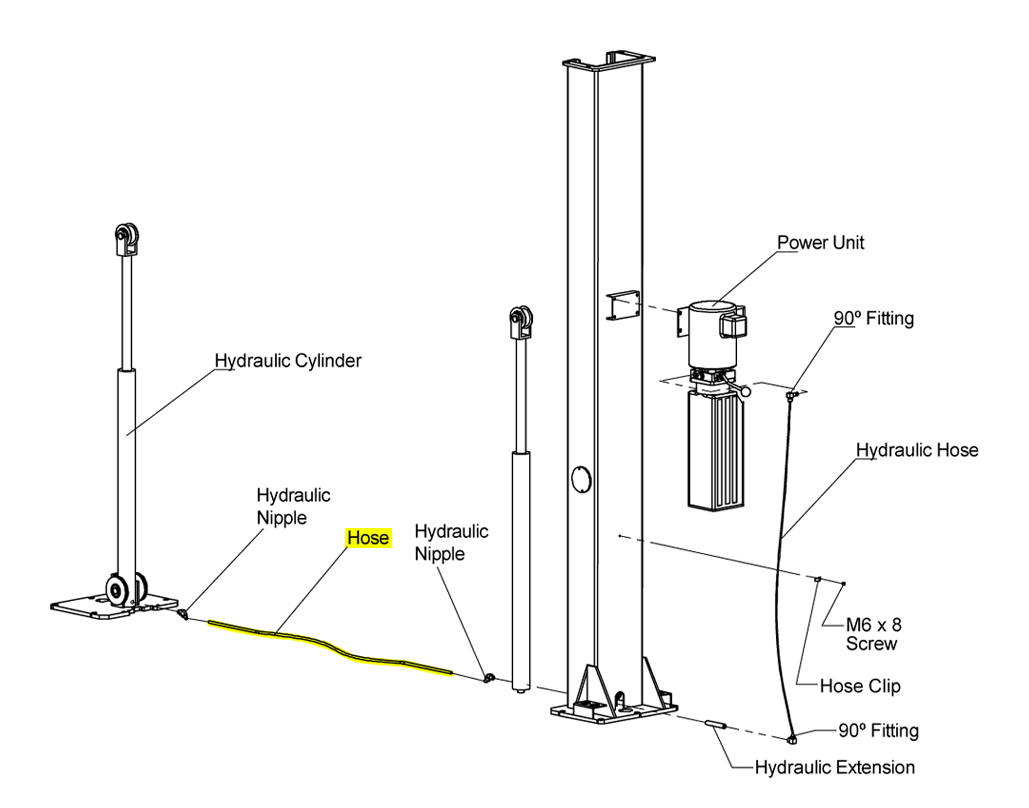 Hydraulic hose for TL4.0BPDI drawing