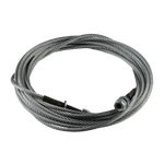 A 2 Post Car Hoist Cable measuring 10,000mm in length, including the threaded sections, with a diameter of 9.82mmØ. The cable features M19 threads extending from one end to the other, designed for use in vehicle hoisting systems.
