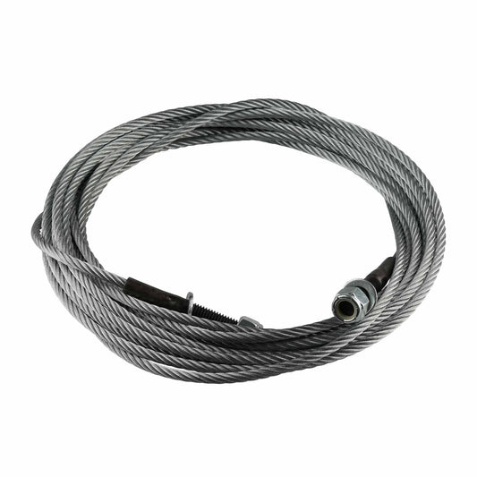 A 2 Post Car Hoist Cable measuring 10,000mm in length, including the threaded sections, with a diameter of 9.82mmØ. The cable features M19 threads extending from one end to the other, designed for use in vehicle hoisting systems.