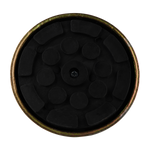 Top view of a 2 post hoist pad showcasing its black textured rubber surface. - Screw Pad - Drop In