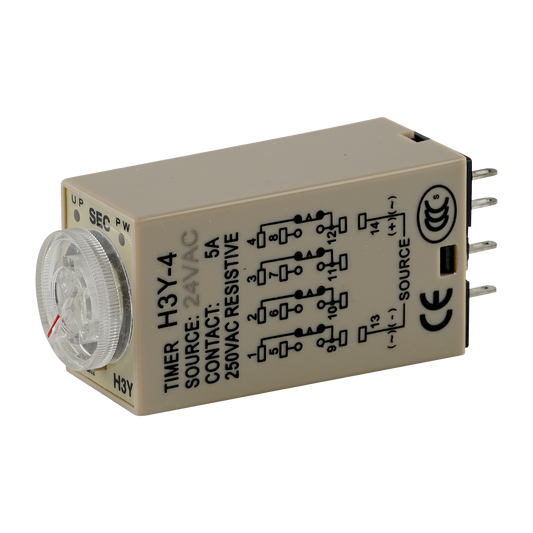 Timer Relay - 24VAC H3Y-4 laying down