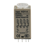 Timer Relay - 24VAC H3Y-4 standing showing the specifications 