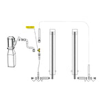2D Drawing of the 615006003 Hydraulic Fitting T Piece, showing where the part is located for suitable models
EE-C9
EE-C10
EE-62C.42.T.LPA
EE-6215EKZ
EE-C10H
Every EAE over head 2 post hoist 