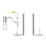 2D Drawing of the 615006003 Hydraulic Fitting T Piece, showing where the part is located for suitable models
EE-C9
EE-C10
EE-62C.42.T.LPA
EE-6215EKZ
EE-C10H
Every EAE over head 2 post hoist 