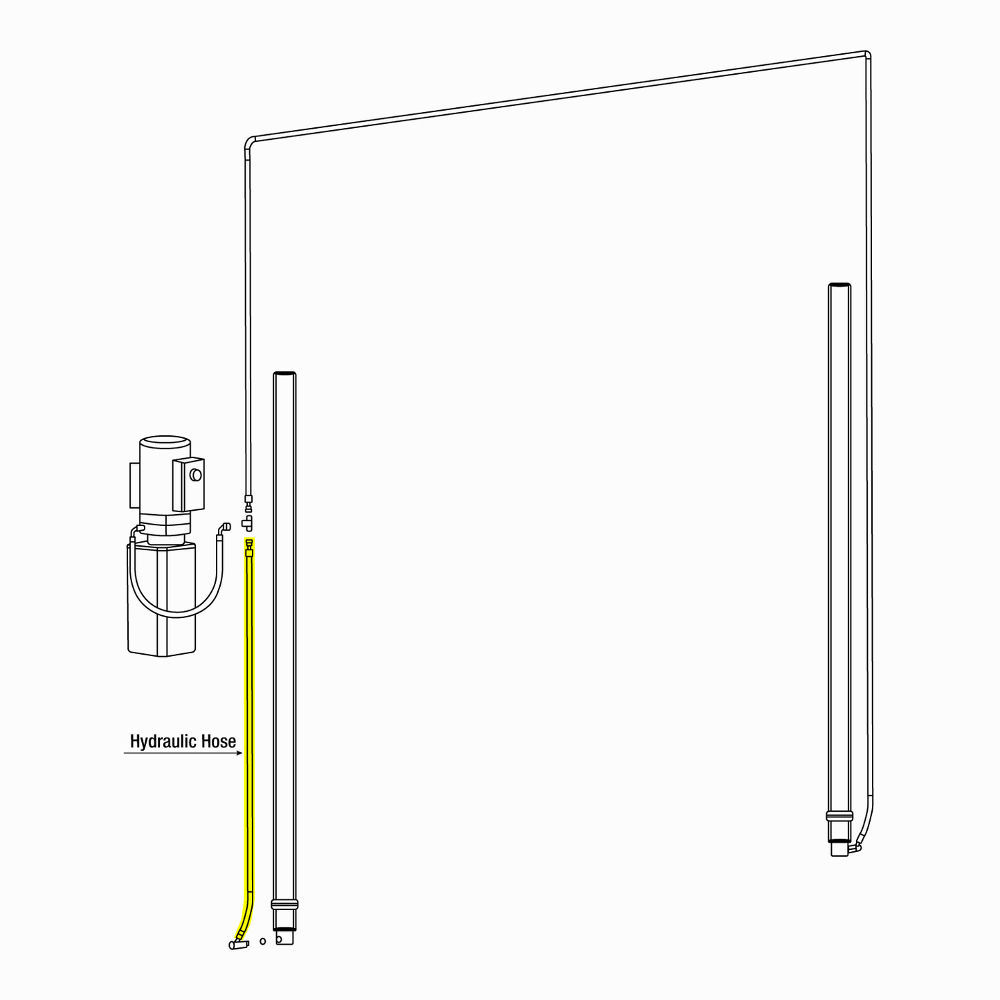 Hydraulic hose location for EE-C10