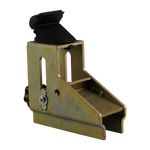 Single Standard Motorcycle Adapter for tyre changers, featuring a durable metal structure with a black plastic clamp on top, suitable for securing motorcycle wheels between 14 and 25 inches. 