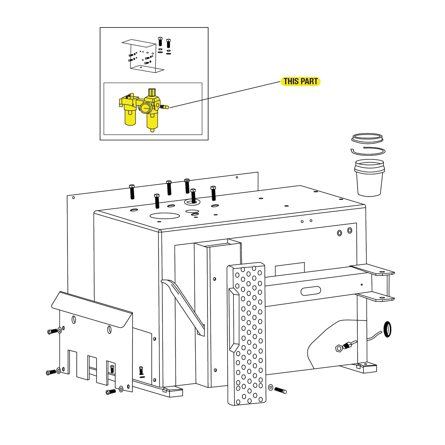 CSG Air Filter Regulator Lubricator TC201GB | Tufflift Hoist Australia