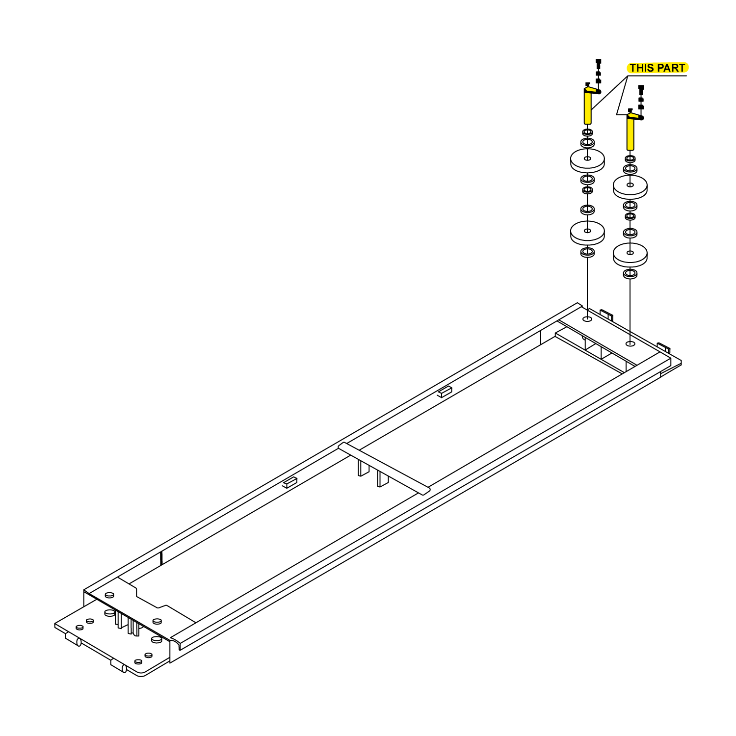 4 Post Pulley Pin location drawing