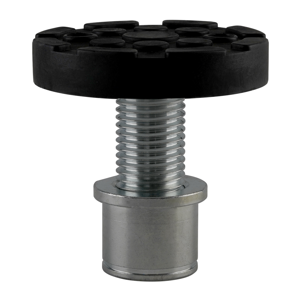 TLD4.0BP drop in screw pad standing upright with a black rubber pad and visible grooves.