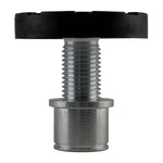 TLD4.0BP drop in screw pad standing upright. The thread is silver with a black rubber pad on top for secure lifting.