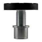 TLD4.0BP drop in screw pad standing upright. The thread is silver with a black rubber pad on top for secure lifting.