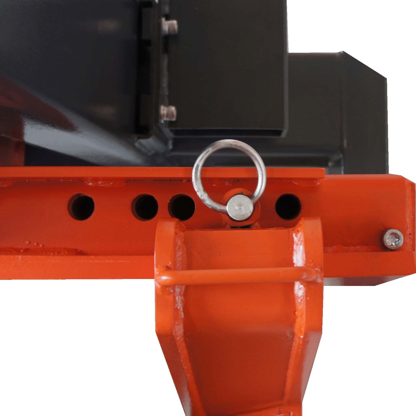 Close-up of a locking pin mechanism on a mobile column lift, showcasing the secure and adjustable design for heavy-duty lifting. 
