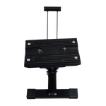 Front view of a black compact motorcycle stand, designed for securely lifting and supporting motorcycles. - Motorcycle Stand | TLMMXS