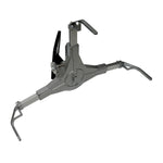 Rear view of a vehicle alignment sensor arm from the PowerLift PLA-881S system, showcasing its durable silver metallic design, adjustable components.