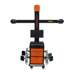PowerLift PLA-881S 3D wheel alignment system with a central screen and alignment tools extending from the sides.