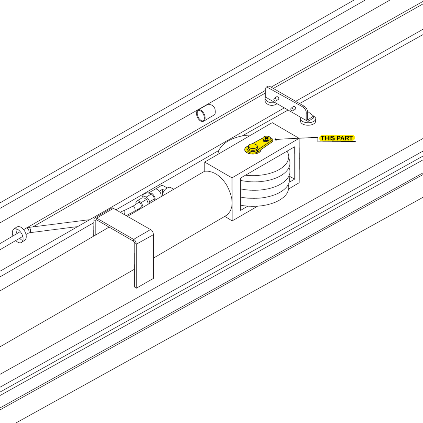 4 Post Pulley Pin for TL3.6PH-H location drawing