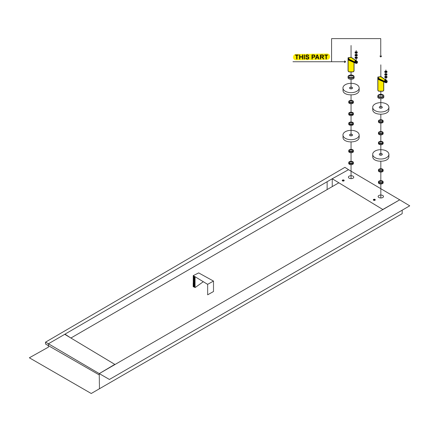 4 Post Cable Pulley Pin location drawing