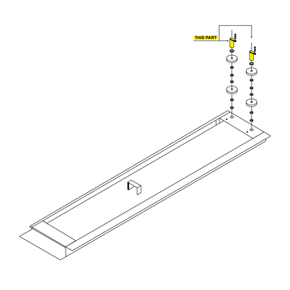 4 Post Cable Pulley Pin location drawing