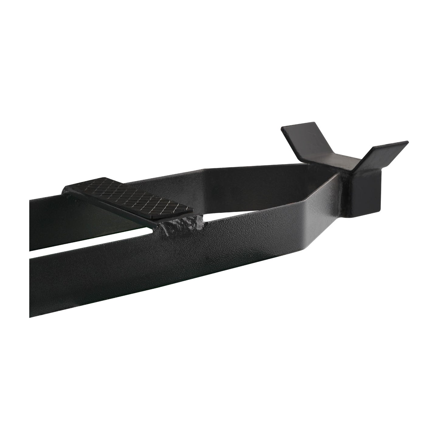 Heavy-duty caster kit component for a 4 post car hoist, featuring a sturdy metal bracket designed for portability.
