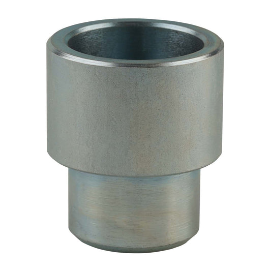 A Silver height adapter for hoist arms. 