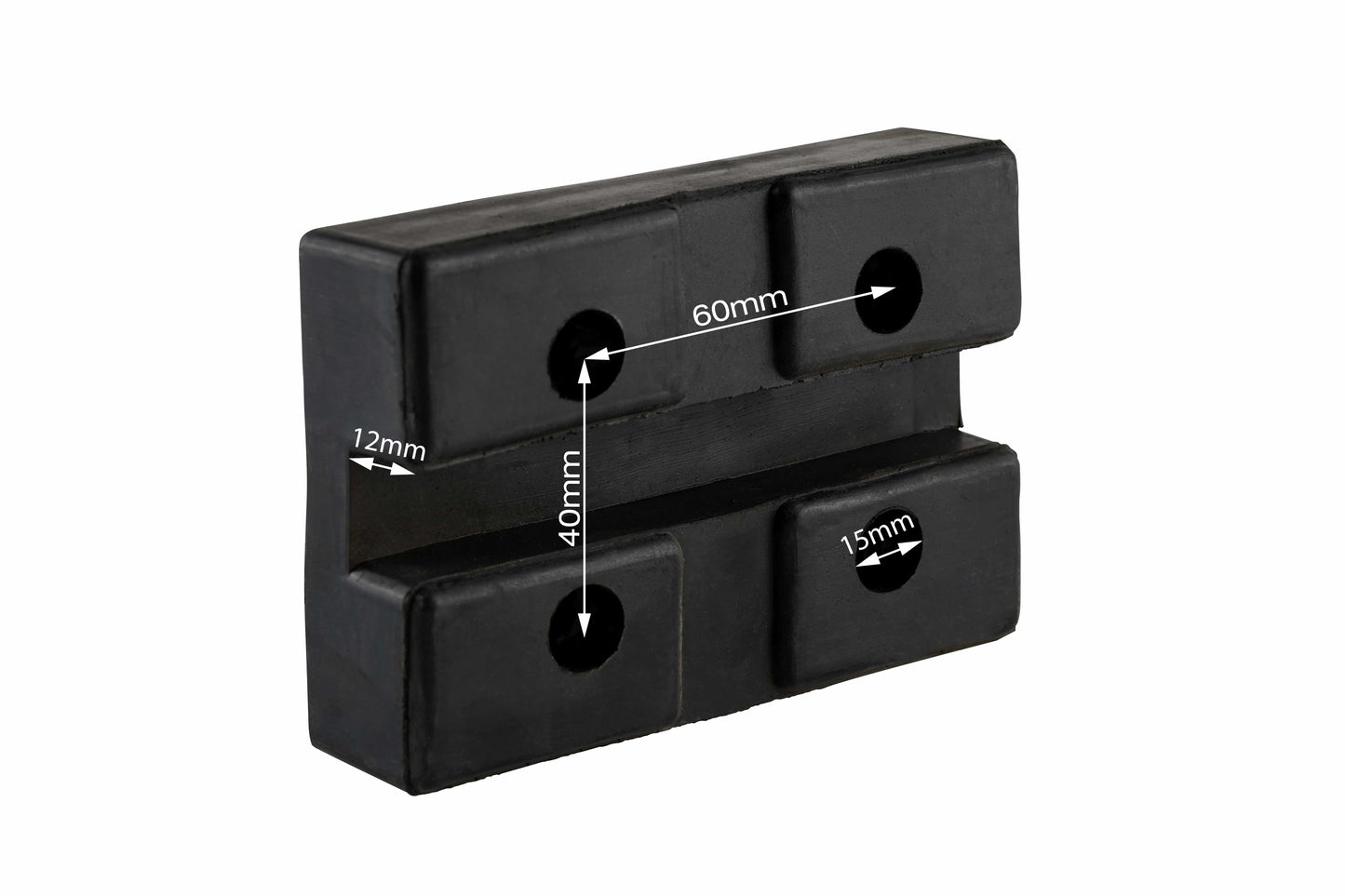 Rubber Pad - Rectangle - 4 Bolt Holes
