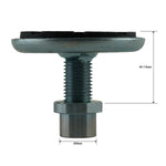 Metal screw pad with measurements