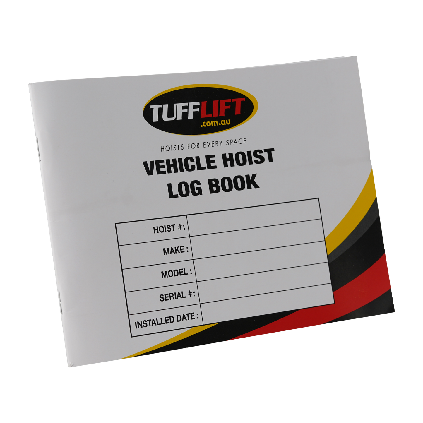 Vehicle Hoist Safety Check & Maintenance Log Book front cover