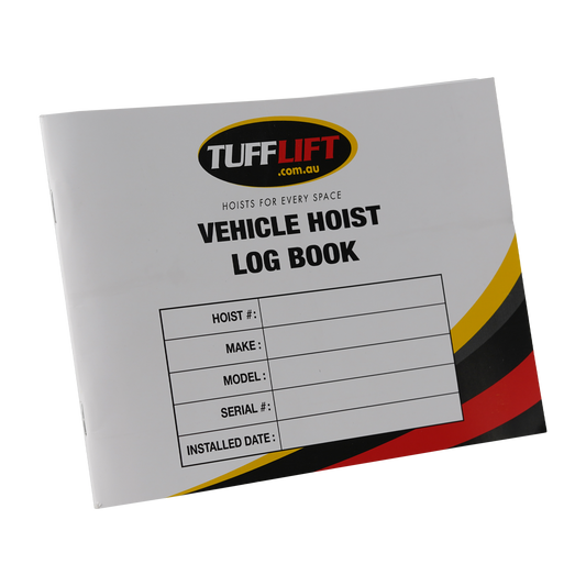 Vehicle Hoist Safety Check & Maintenance Log Book front cover