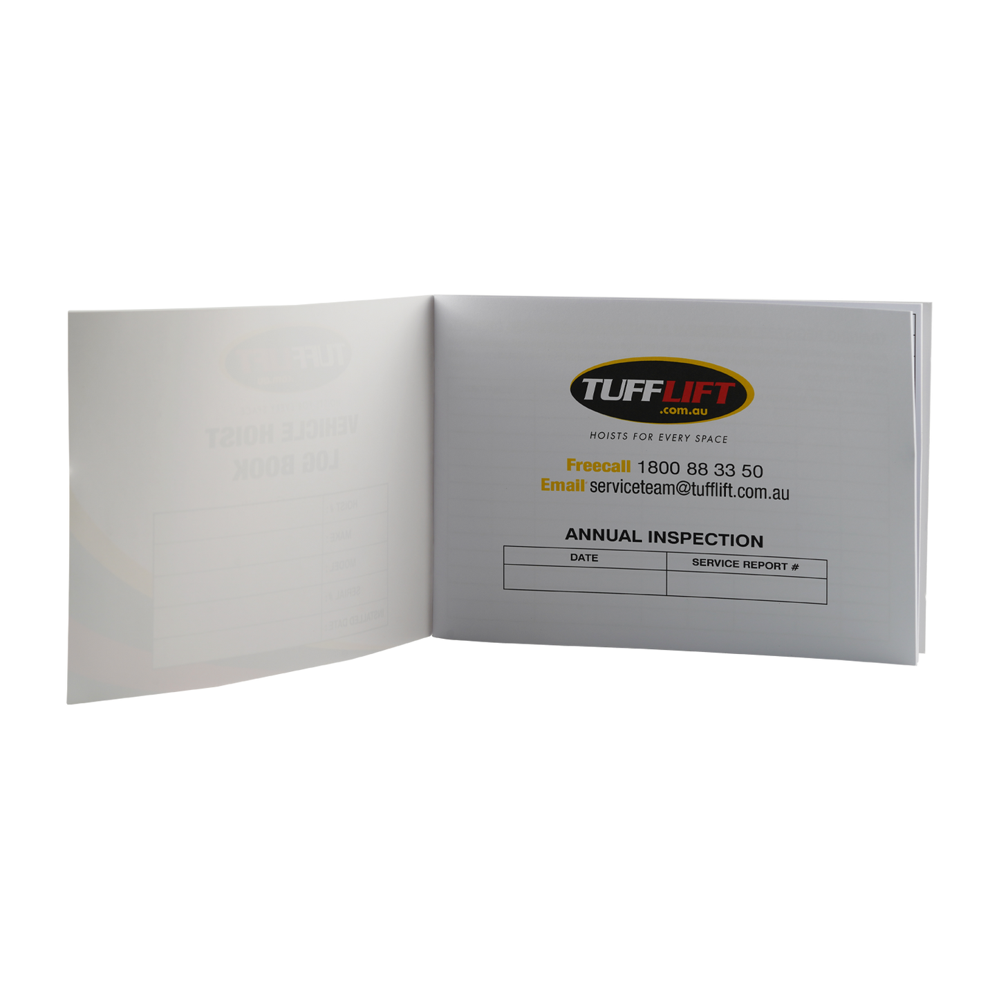 Vehicle Hoist Safety Check & Maintenance Log Book 