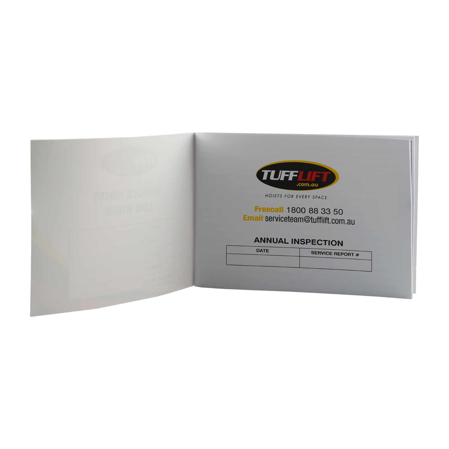 Vehicle Hoist Safety Check & Maintenance Log Book 