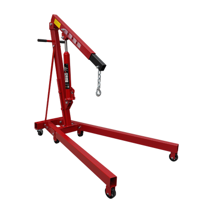 Red Engine Crane