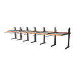 Multiple-platform 2 post car hoist system with a durable dark grey frame and orange safety accents, designed for lifting and parking vehicles. - 2 Post Parking Hoist - Full Platform Compact - 2.7 Ton | TL2.7HP