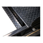 Detailed close-up of the TL3.6PH 4 post hoist’s diamond-plated surface, showcasing its durable, non-slip texture designed to ensure secure vehicle placement.