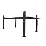 4 post hoist with platforms raised to full height
