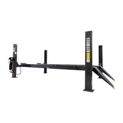 Grey four-post wheel alignment hoist with drive on ramps - 4 Post Wheel Alignment Hoist - 6 Ton | TL6.0PH-WA