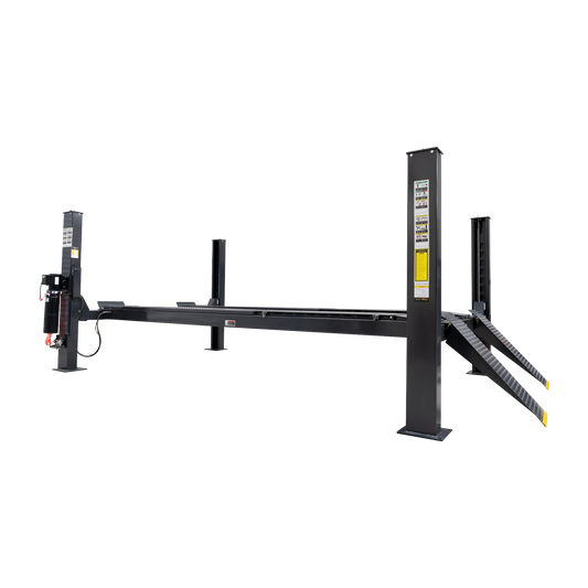 Grey four-post wheel alignment hoist with drive on ramps - 4 Post Wheel Alignment Hoist - 6 Ton | TL6.0PH-WA