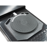 Close-up view of a vehicle alignment turntable with a detailed grid pattern and measurement scale on a wheel alignment car hoist platform. - 4 Post Wheel Alignment Hoist - 6 Ton | TL6.0PH-WA